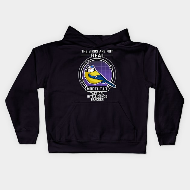 Birds are not real - if it flies Kids Hoodie by Duckfieldsketchbook01